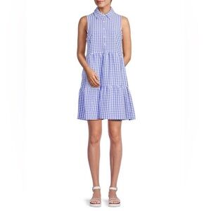 TOMMY HILFIGER Gingham Check Mini Shirtdress